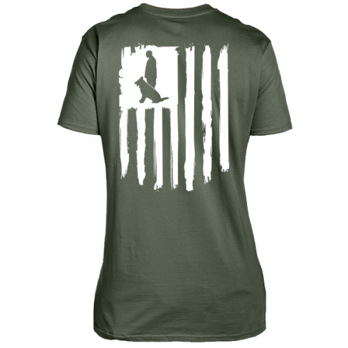 CCU Distressed White Flag Fatigue Green T-Shirt Back