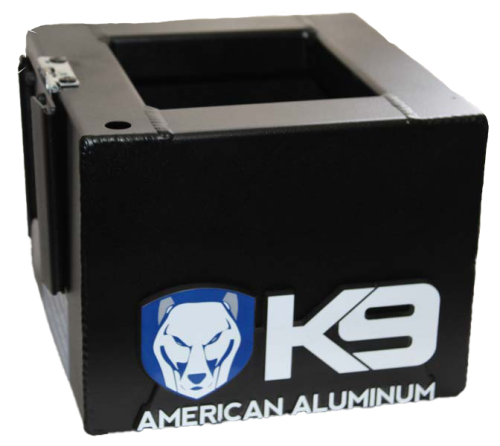 Black Aluminum K9 Square Water Dish