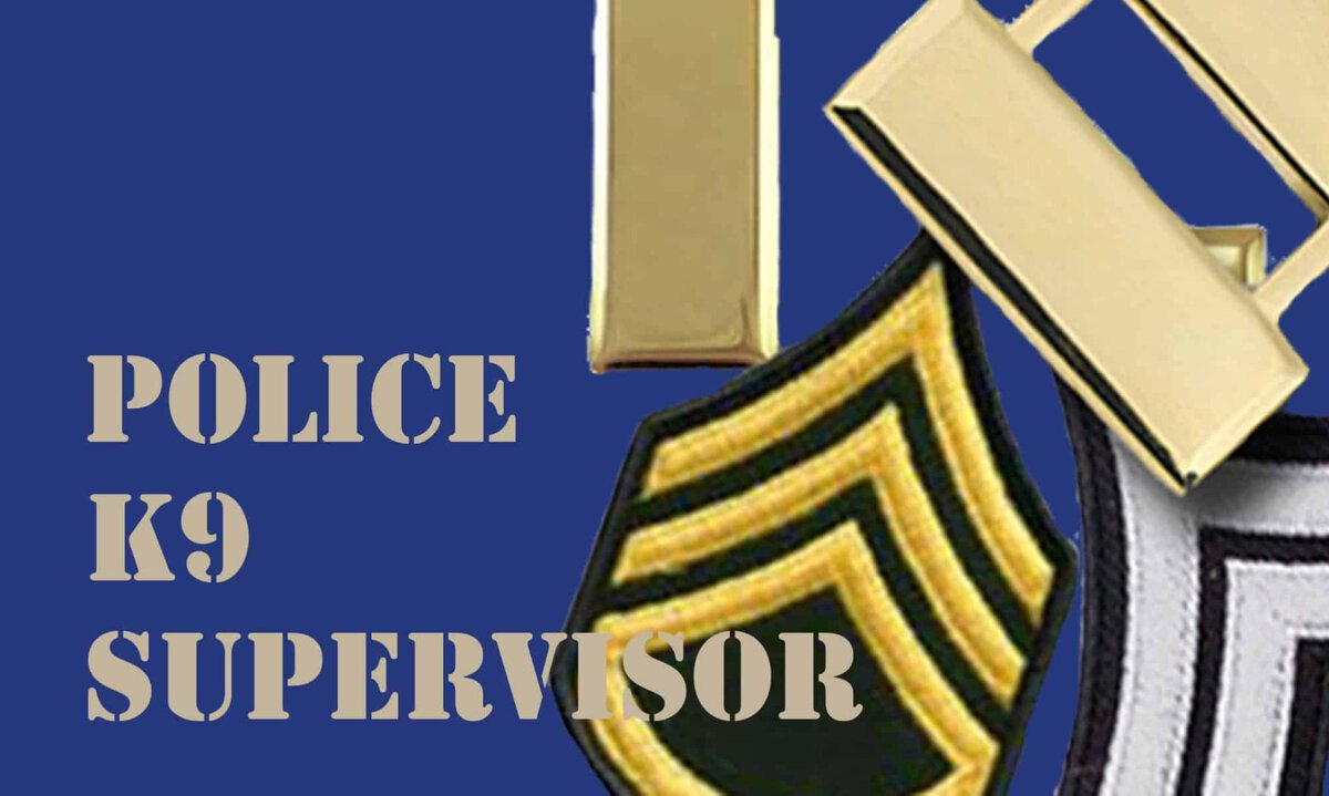 Police K9 Supervisor Header Police K9 Supervisor Rank Insignia