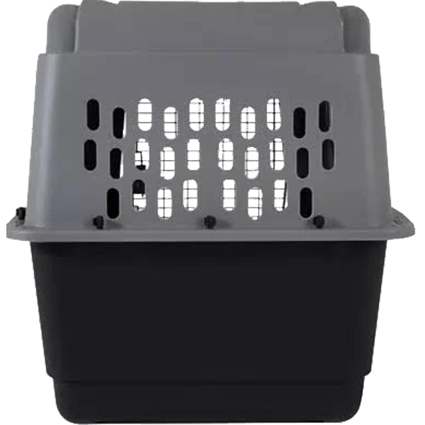Gray and Black Dog Crate back
