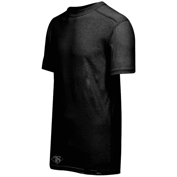 Black TruSpec Cordura Baselayer Crew Neck Short Sleeve T-Shirt When the demands are intense, and the stakes are high, gear matters. The TruSpec Cordura Baselayer Crew Neck Short Sleeve T-Shirt is engineered to give military professionals and tactical enthusiasts the edge they need in any environment. Crafted from advanced CORDURA Baselayer fabric, this military shirt redefines durability, comfort, and safety. Exceptional Durability Made with a proprietary blend of INVISTA T420 nylon and cotton, the CORDURA Baselayer fabric is six times more abrasion-resistant than 100% cotton. Whether you’re navigating rugged terrain or enduring harsh conditions, this shirt can take on the toughest challenges without wearing out. Enhanced Safety Features Unlike polyester fabrics, the TruSpec Cordura Baselayer is designed to prevent melting or dripping when exposed to extreme heat, helping to reduce the severity of burn injuries. This additional layer of protection is critical in environments where flash fires are a constant threat. Maximum Comfort The shirt is not just rugged; it’s designed for all-day wear. Its moisture-wicking properties keep you dry and comfortable across all climates. FlatLock construction and offset shoulder seams minimize friction and abrasion, making it an ideal base layer for long hours in the field. Key Features: Fabric: 60/40 Cotton/Nylon CORDURA Jersey Knit Collar: Ribbed knit crew neck collar reinforced with double-needle cover stitching Tag: Heat-transferred inner tag for itch-free comfort Seams: Offset shoulder seams to prevent stacking and minimize irritation Double-needle cover stitching on sleeves and hem for added durability FlatLock construction to reduce friction against the skin Versatility: Comfortable for all climates and ideal for tactical or active scenarios Made for Tough Environments Designed with soldiers, first responders, and tactical operators in mind, this abrasion-resistant military shirt delivers high performance in the most demanding conditions. Whether you’re conquering heat, cold, or rugged landscapes, the TruSpec Cordura Baselayer supports you every step of the way. Trust in a shirt that combines cutting-edge fabric technology with thoughtful details for unmatched reliability and comfort. Experience the ultimate in performance with the TruSpec Cordura Baselayer Crew Neck Short Sleeve T-Shirt. Trust in a shirt that combines cutting-edge fabric technology with thoughtful details for unmatched reliability and comfort. Experience the ultimate in performance with the TruSpec Cordura Baselayer Crew Neck Short Sleeve T-Shirt. Gear up confidently today. The TruSpec Cordura Baselayer Crew Neck Short Sleeve T-Shirt is the perfect addition to any tactical gear collection. Designed with durability and comfort in mind, this shirt is a must-have for anyone who needs reliable performance in extreme conditions. Constructed with Cordura fabric, this t-shirt offers unparalleled abrasion resistance. This means you can tackle even the toughest environments without worrying about wear and tear on your clothing. The unique blend of fibers also provides excellent moisture-wicking capabilities, keeping you dry and comfortable no matter how intense the situation gets. In addition to its high-performance fabric, the TruSpec Cordura Baselayer features thoughtful details that make it stand out from other shirts on the market