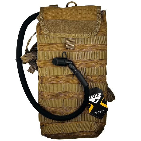 Image of the front of the Condor Hydration Bag in the color Coyote