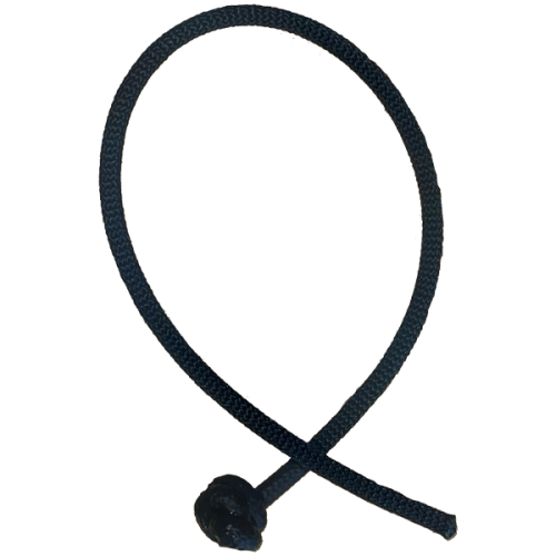 36" Black Nylon Rope Handle with Rubberized Knot