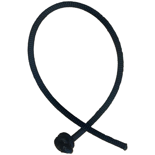 36" Black Nylon Rope Handle with Rubberized Knot
