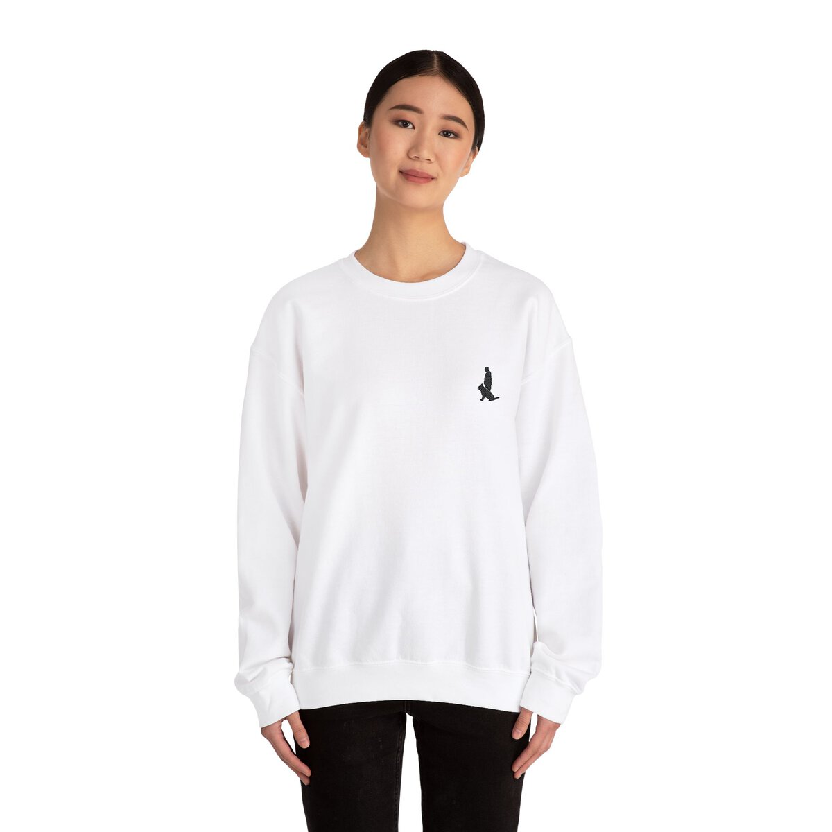 Unisex Heavy Blend™ Crewneck Sweatshirt with Black Custom Canine Unlimited Chest Logo - Image 4