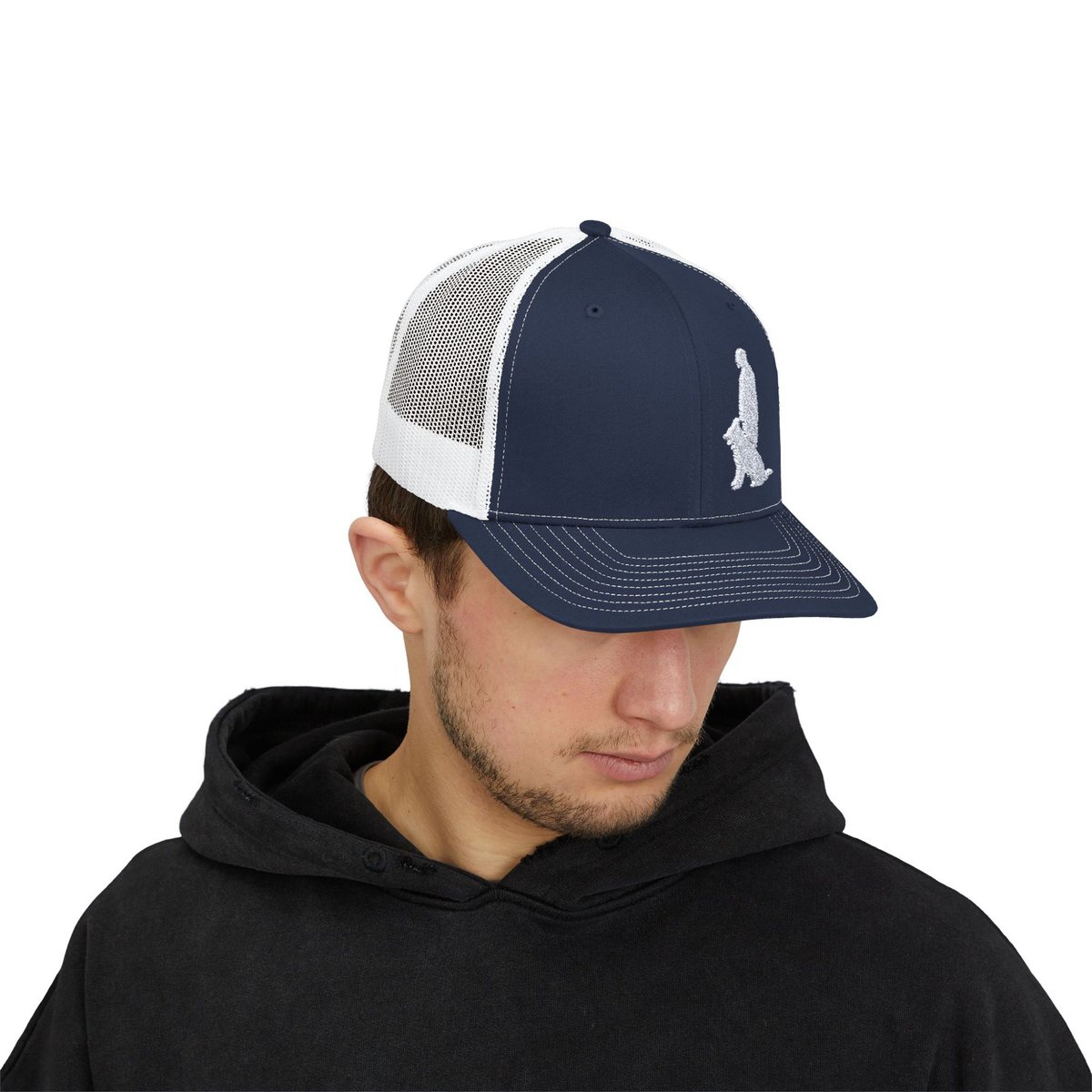 Snapback Trucker Cap with White Custom Canine Unlimited Logo - Image 39
