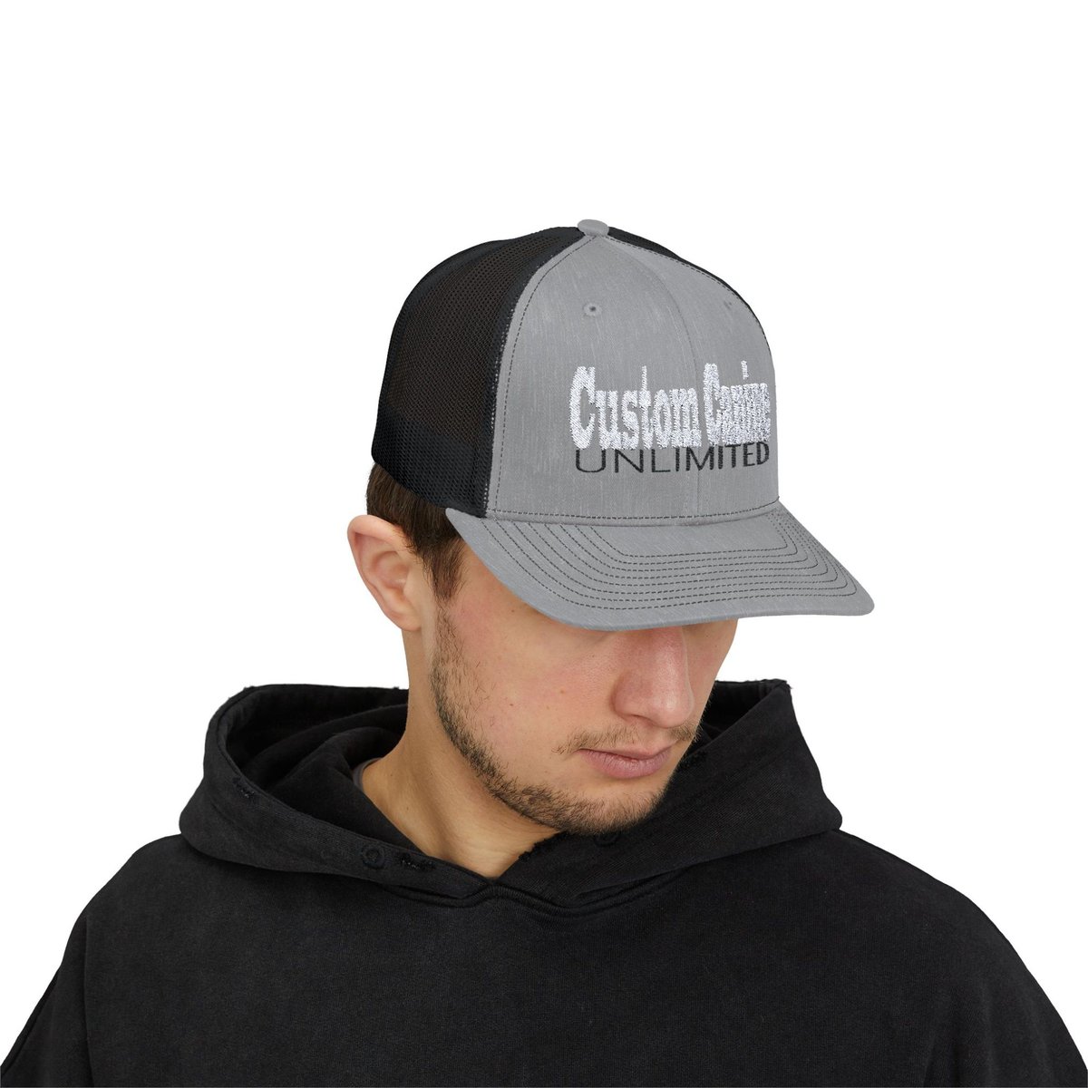Snapback Trucker Cap with White and Black Custom Canine Unlimited - Image 7