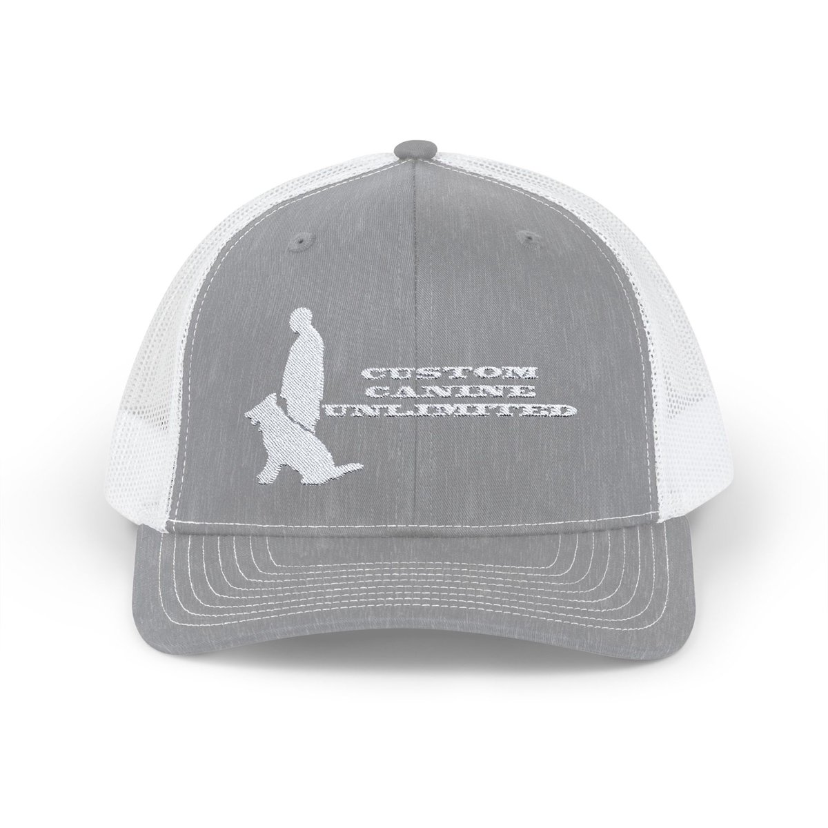 Trucker Cap with White Custom Canine Unlimited Logo with Name - Image 9