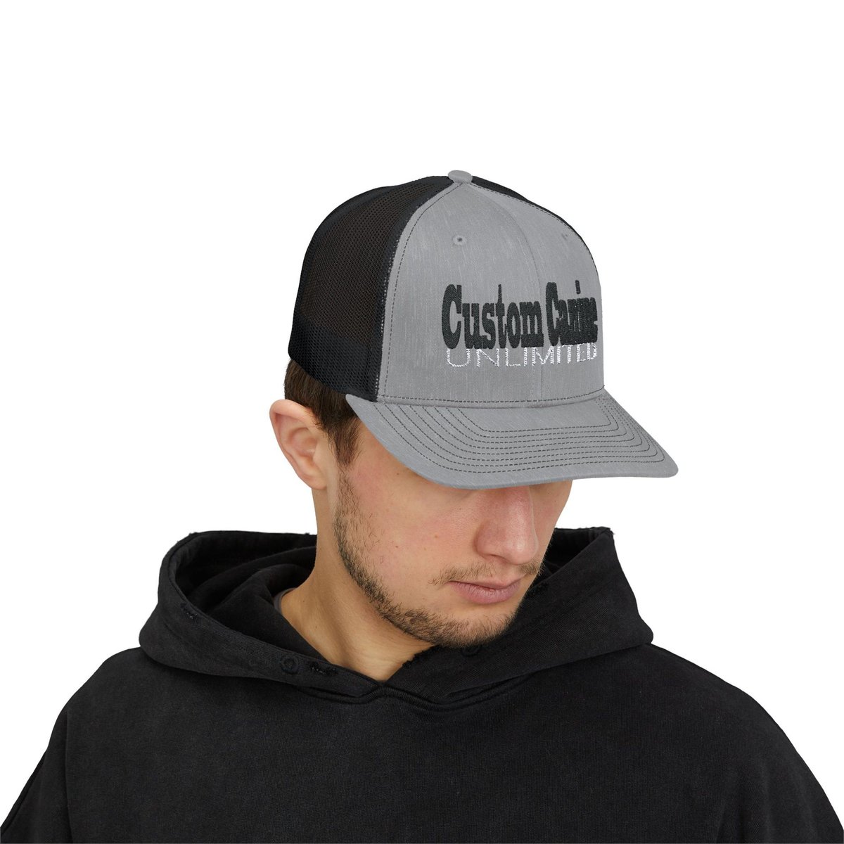 Snapback Trucker Cap with Black and White Custom Canine Unlimited - Image 3