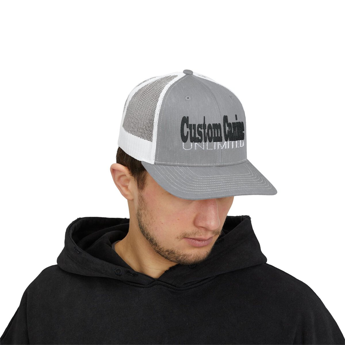 Snapback Trucker Cap with Black and White Custom Canine Unlimited - Image 11