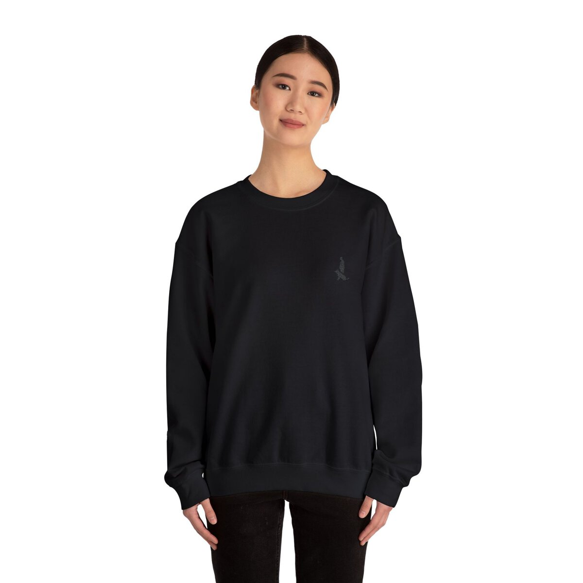 Unisex Heavy Blend™ Crewneck Sweatshirt with Black Custom Canine Unlimited Chest Logo - Image 13