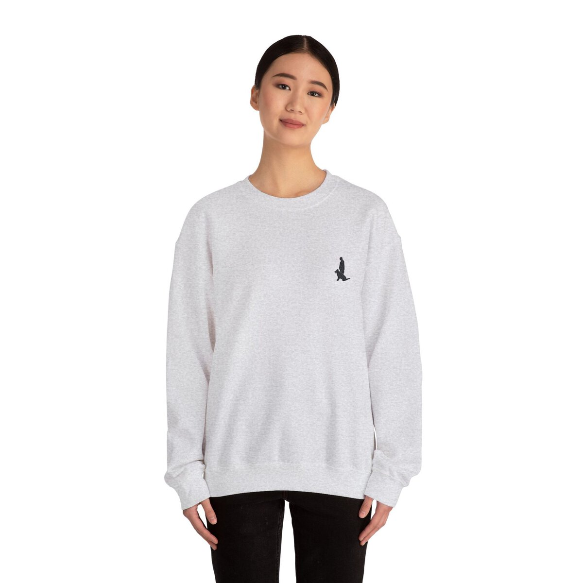 Unisex Heavy Blend™ Crewneck Sweatshirt with Black Custom Canine Unlimited Chest Logo - Image 9