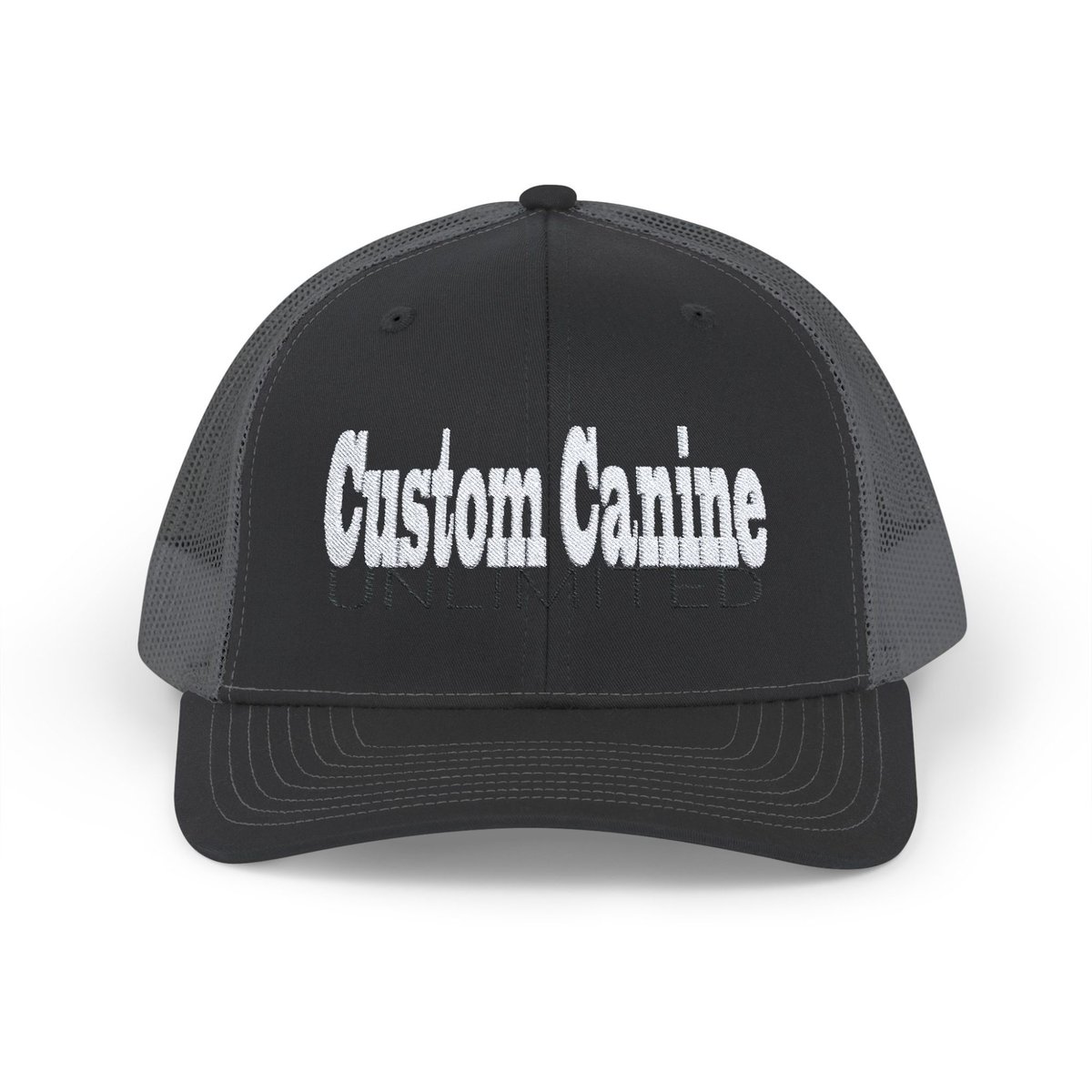 Snapback Trucker Cap with White and Black Custom Canine Unlimited