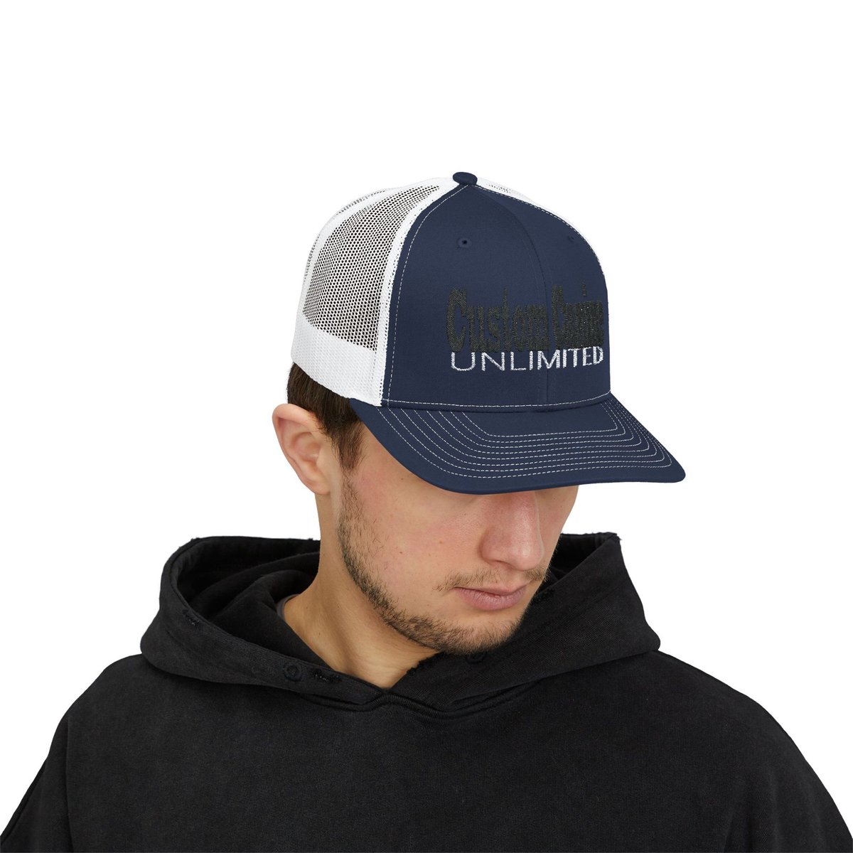 Snapback Trucker Cap with Black and White Custom Canine Unlimited - Image 39