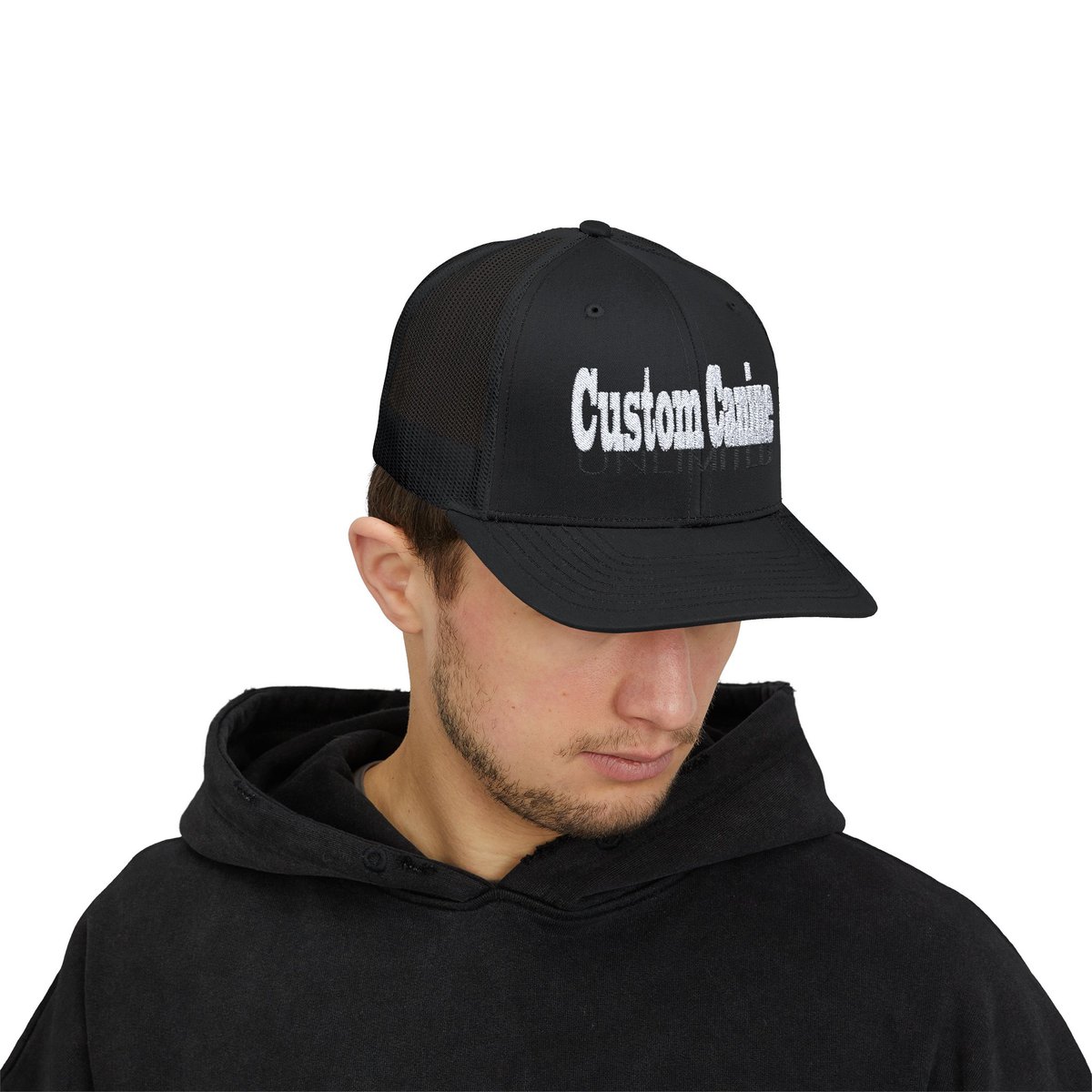 Snapback Trucker Cap with White and Black Custom Canine Unlimited - Image 23