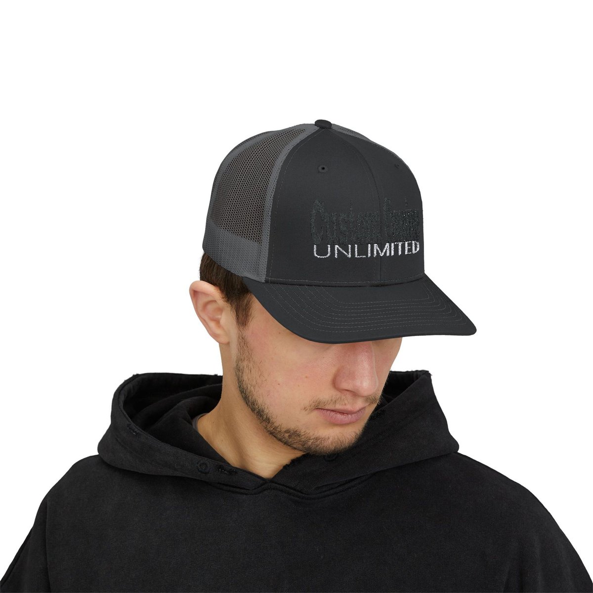 Snapback Trucker Cap with Black and White Custom Canine Unlimited - Image 23