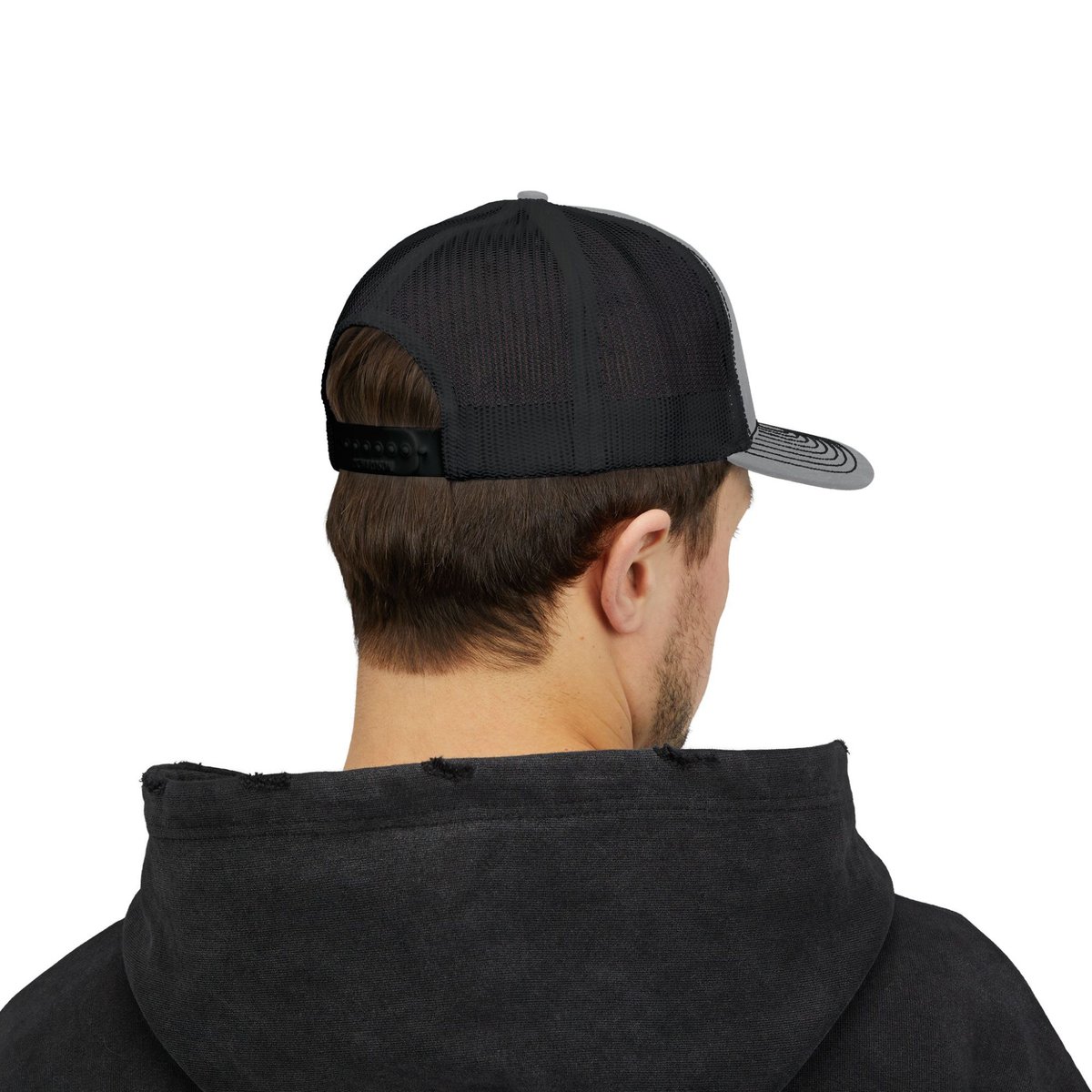 Snapback Trucker Cap with Black Custom Canine Unlimited Logo with Words - Image 32