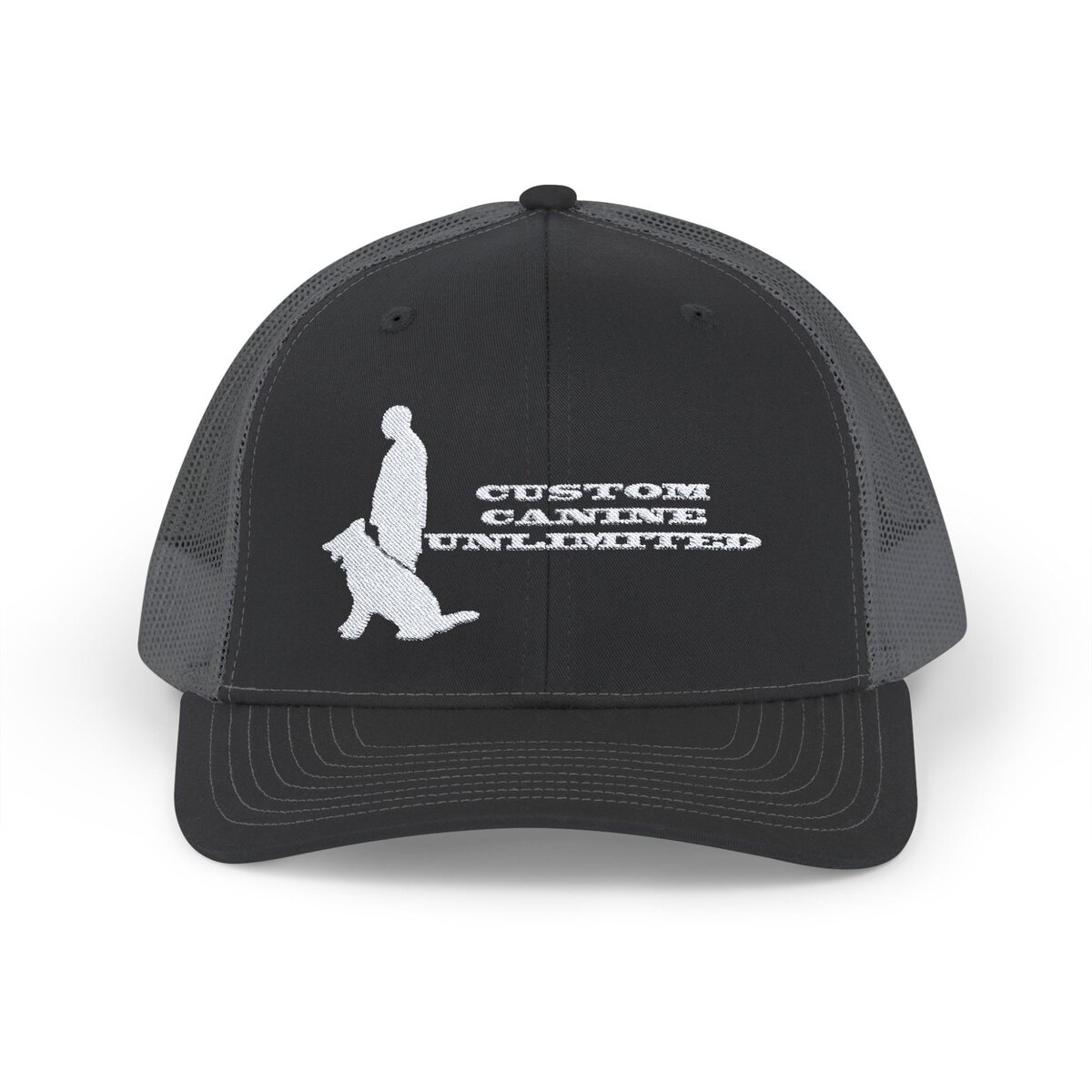 Trucker Cap with White Custom Canine Unlimited Logo with Name - Image 21