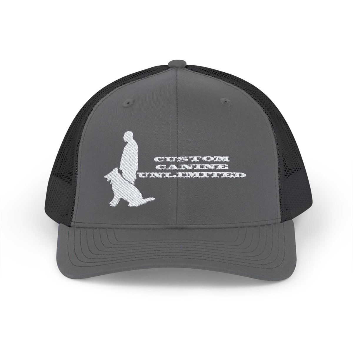 Trucker Cap with White Custom Canine Unlimited Logo with Name