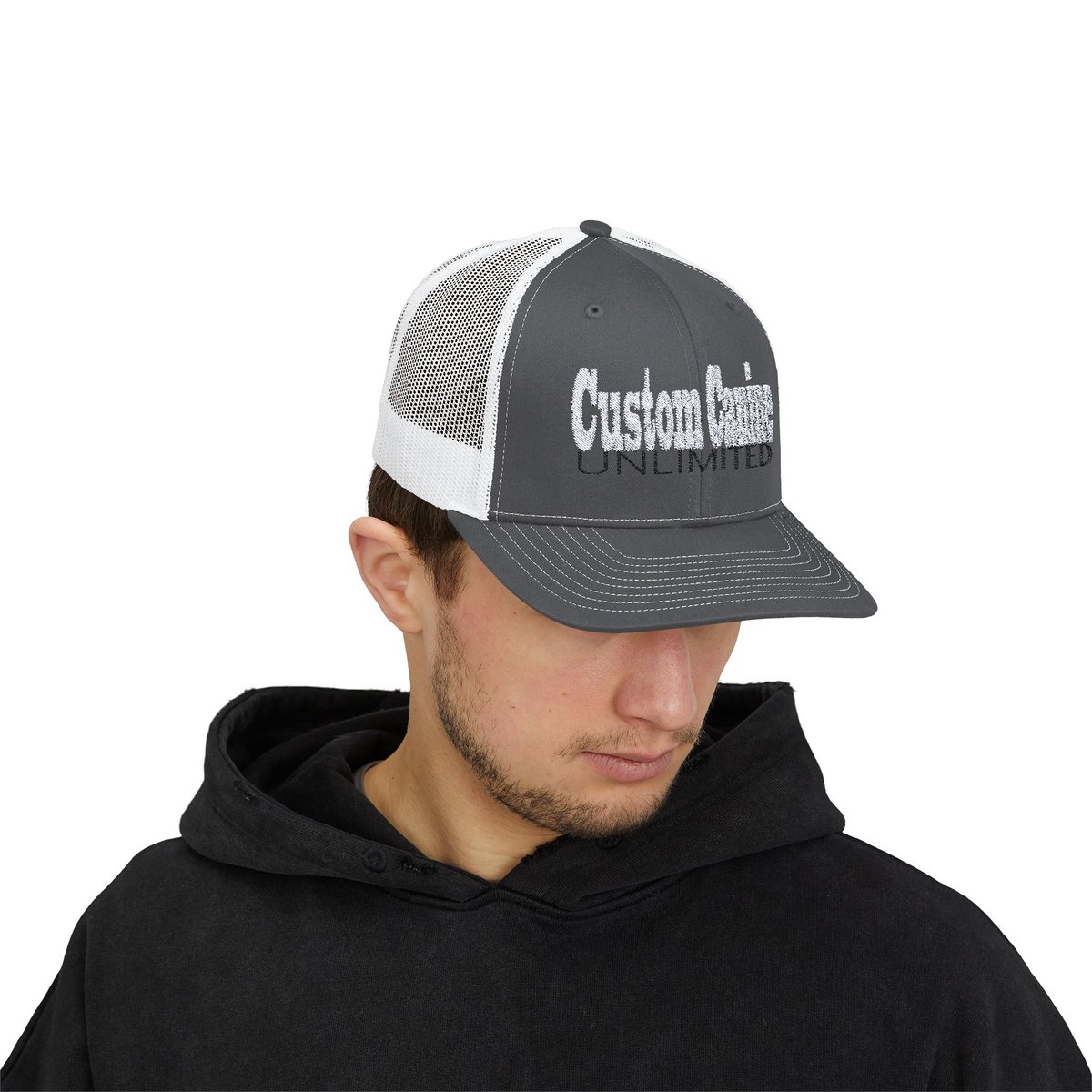 Snapback Trucker Cap with White and Black Custom Canine Unlimited - Image 19