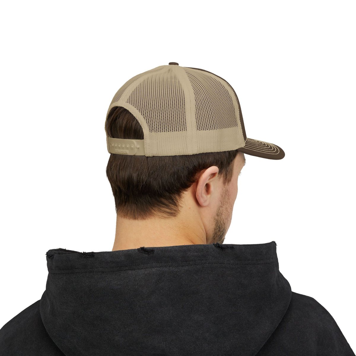 Trucker Cap with Black Custom Canine Unlimited Logo on White Globe with Name - Image 40