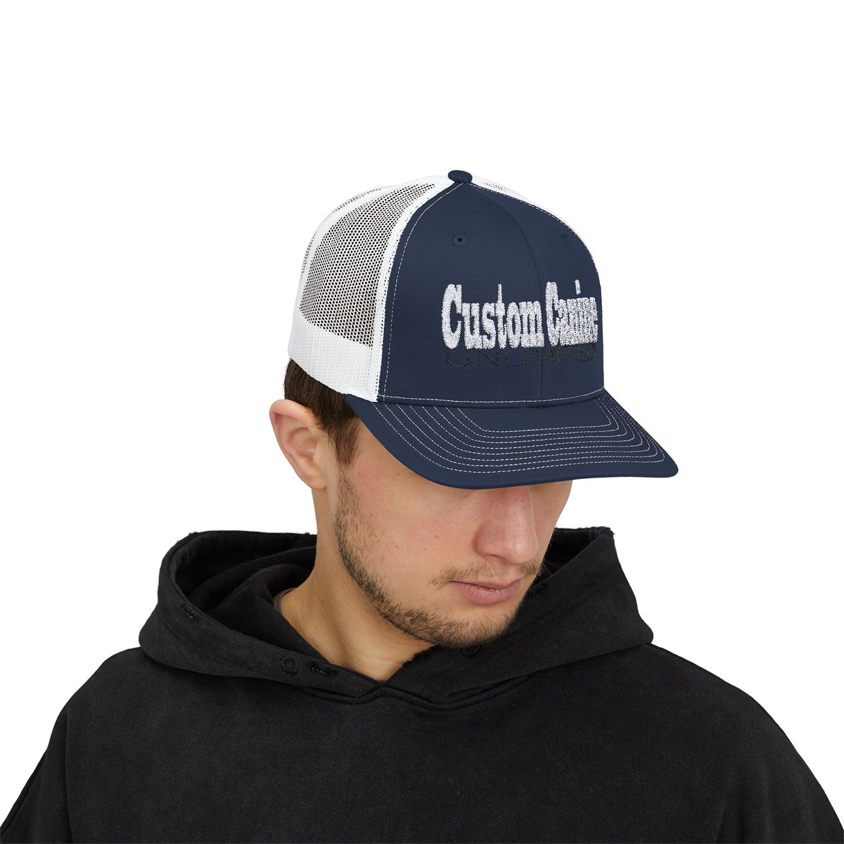 Snapback Trucker Cap with White and Black Custom Canine Unlimited - Image 39