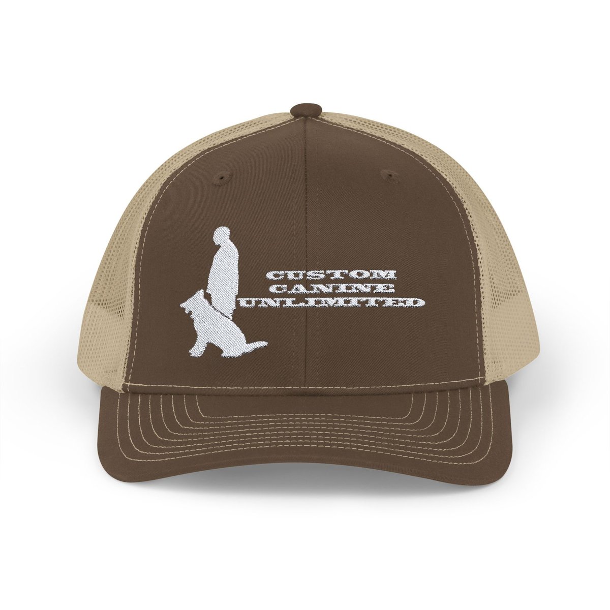 Trucker Cap with White Custom Canine Unlimited Logo with Name - Image 33