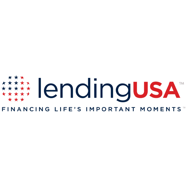 LendingUSA Logo. Red and blue
