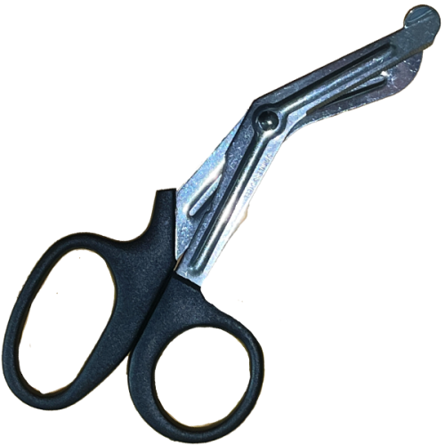 Trauma Utility Shears with stainless steel blade and black handle