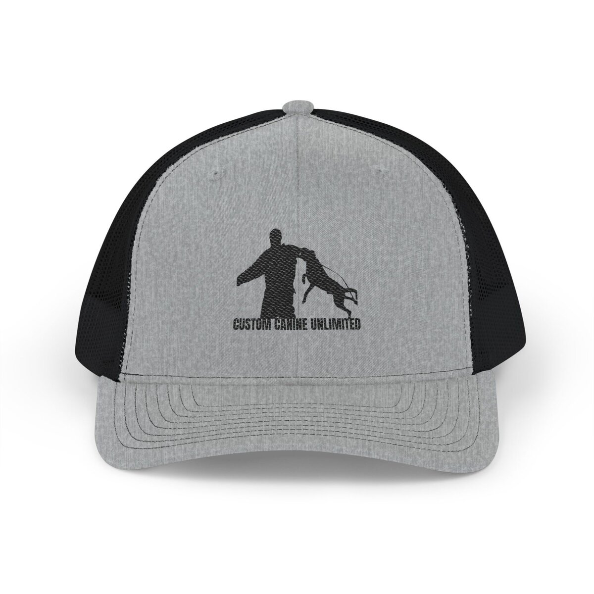 Custom Canine Unlimited Trucker Hat – K9 Decoy & Dog Silhouette | Loden Green Mesh Back Cap - Image 13
