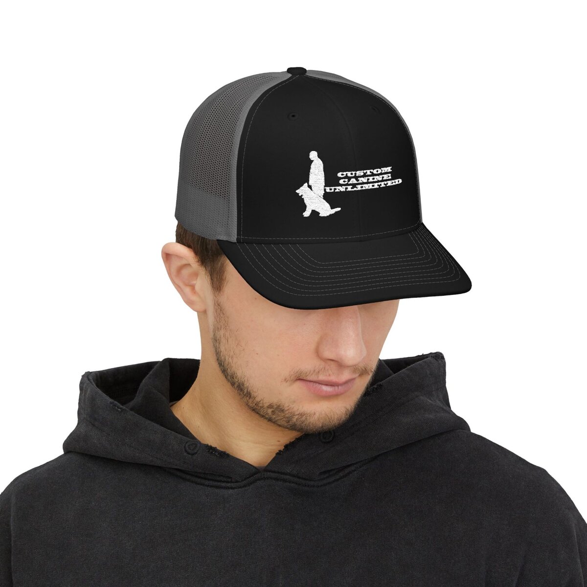 CCU Main Logo Snapback Trucker Cap – Stylish Embroidered Hat for Outdoors, Casual Wear, and K9 Enthusiasts - Image 7
