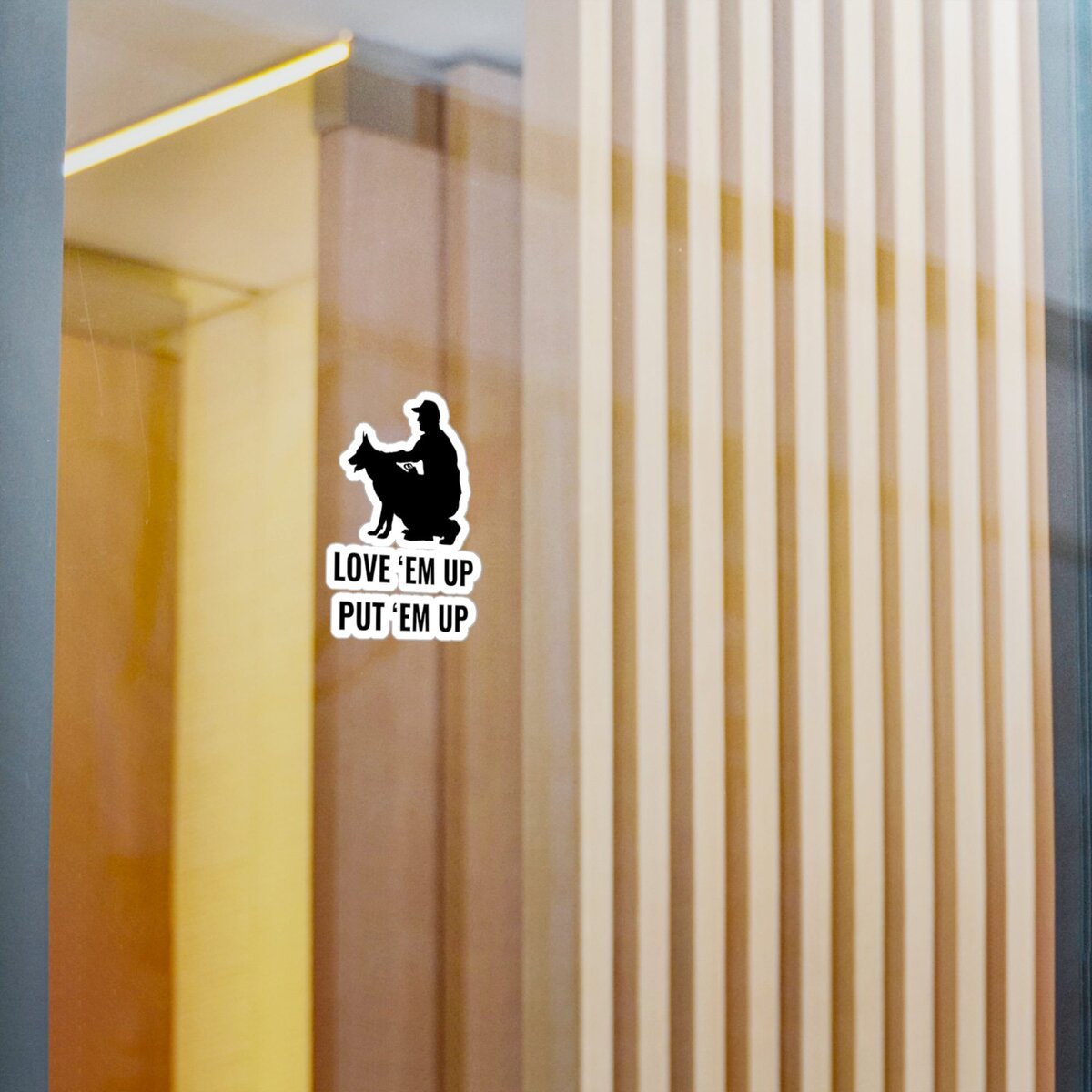 Love ’Em Up, Put ’Em Up K9 Sticker | Dog Trainer Decal - Image 2