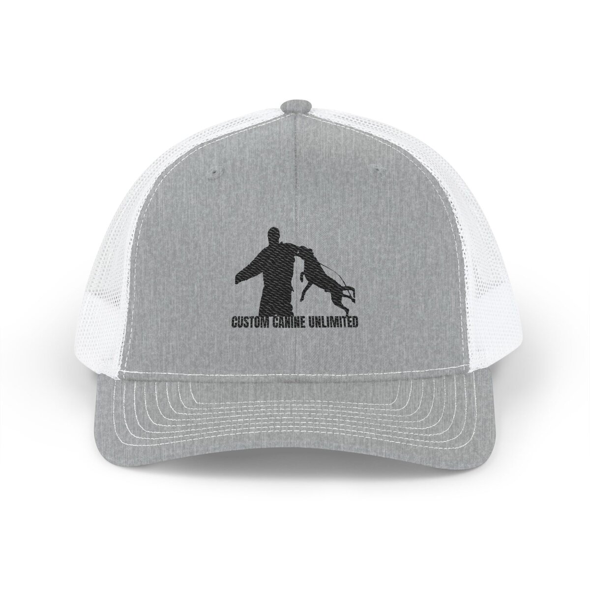 Custom Canine Unlimited Trucker Hat – K9 Decoy & Dog Silhouette | Loden Green Mesh Back Cap - Image 5