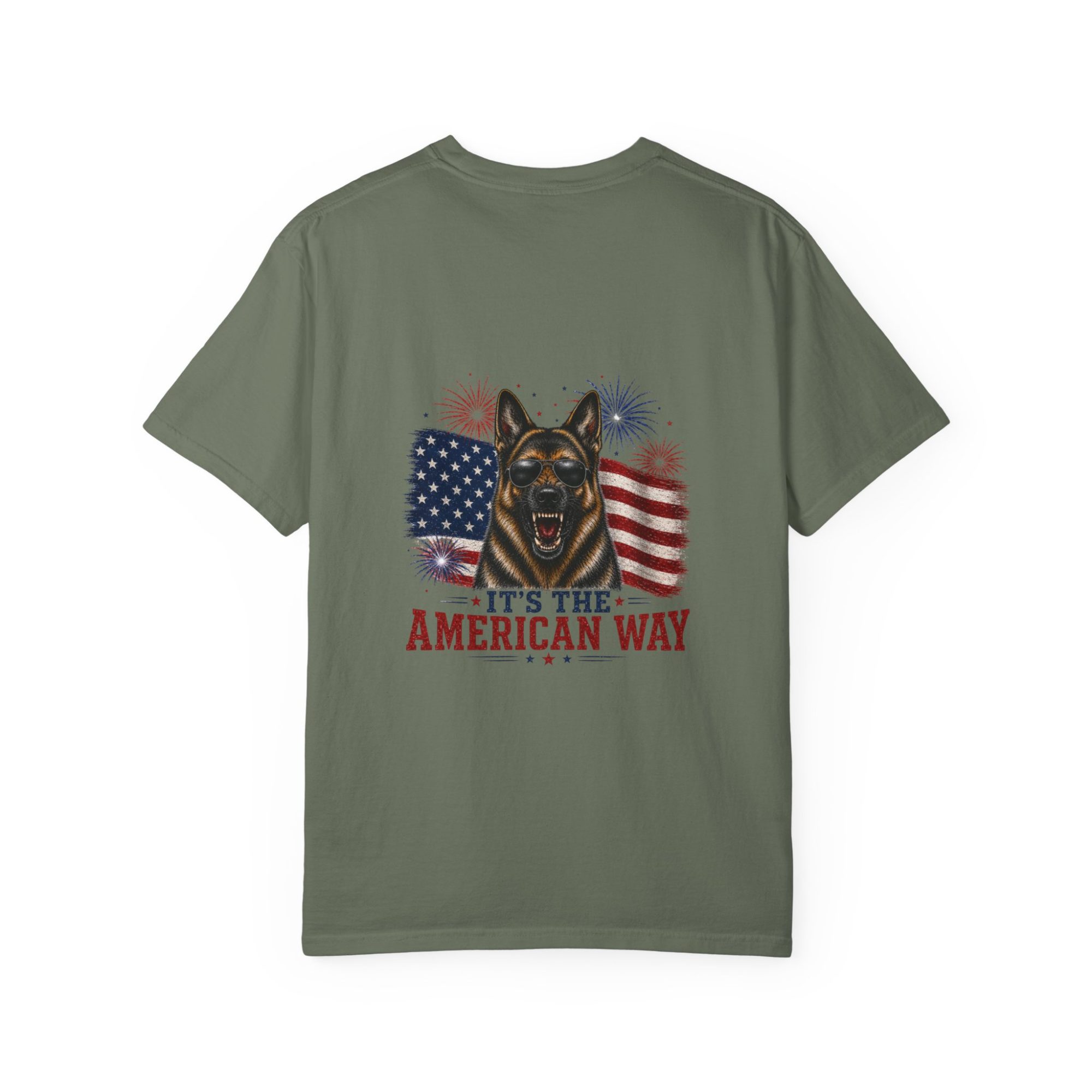 “It’s The American Way” K9 German Shepherd 4th of July Graphic Tee - Image 30