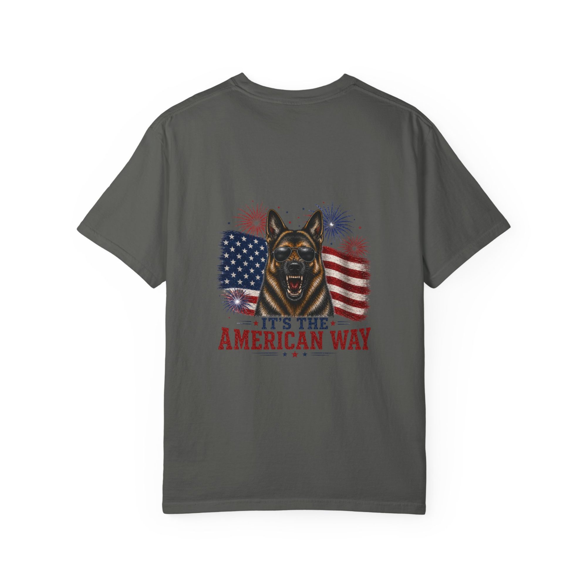 “It’s The American Way” K9 German Shepherd 4th of July Graphic Tee - Image 22