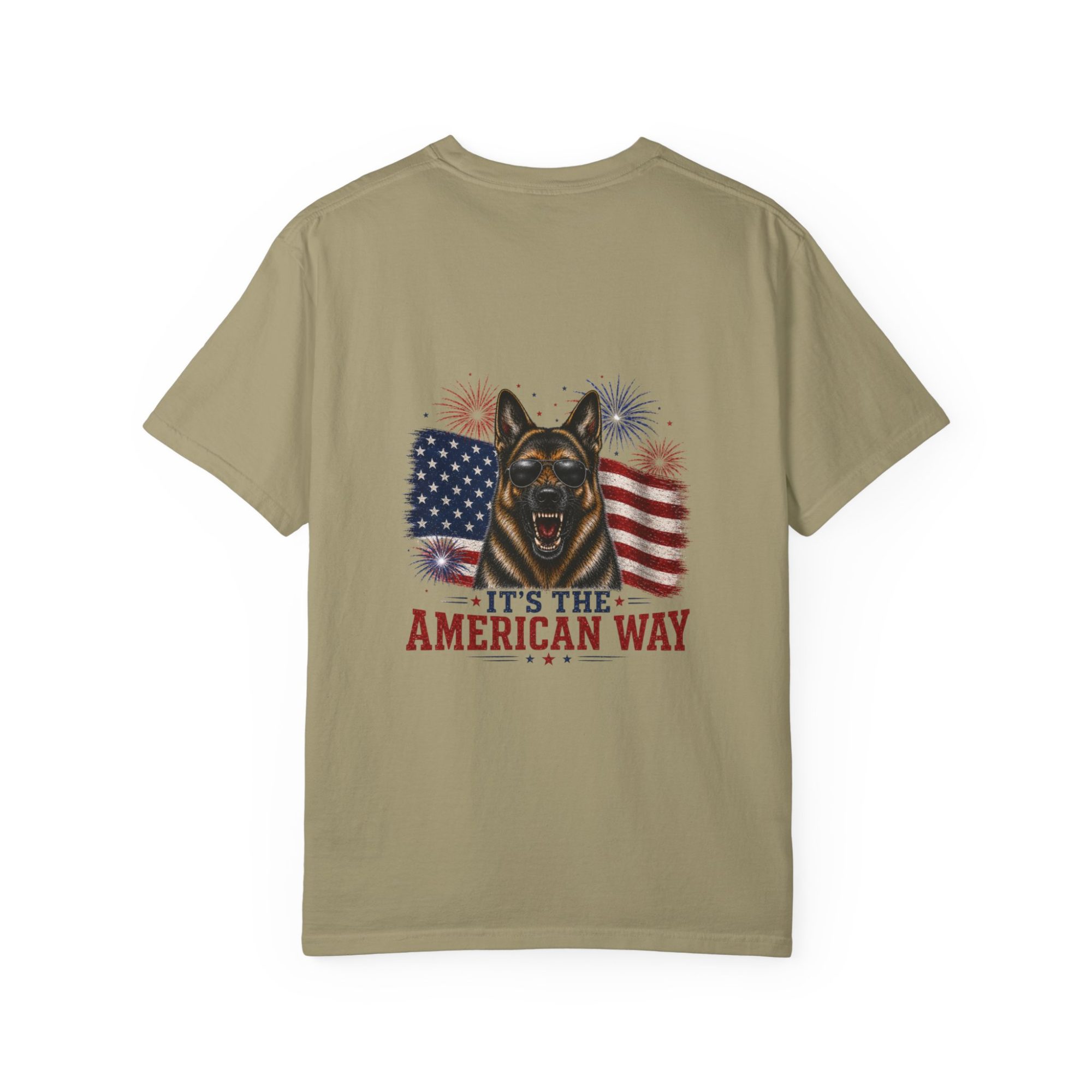 “It’s The American Way” K9 German Shepherd 4th of July Graphic Tee - Image 14