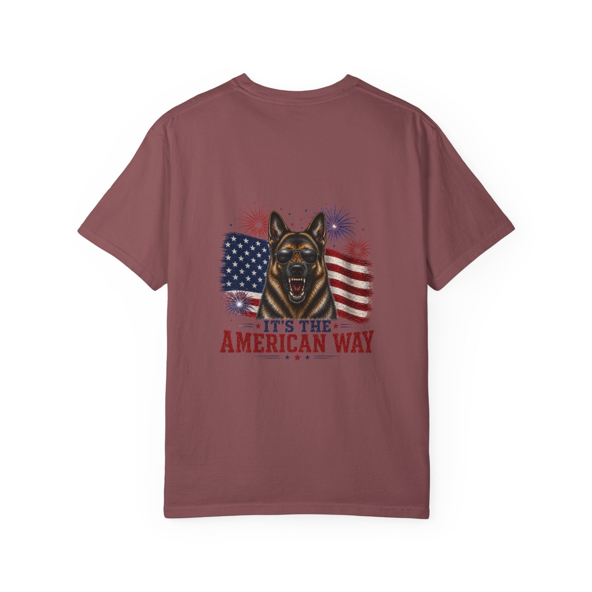 “It’s The American Way” K9 German Shepherd 4th of July Graphic Tee - Image 6