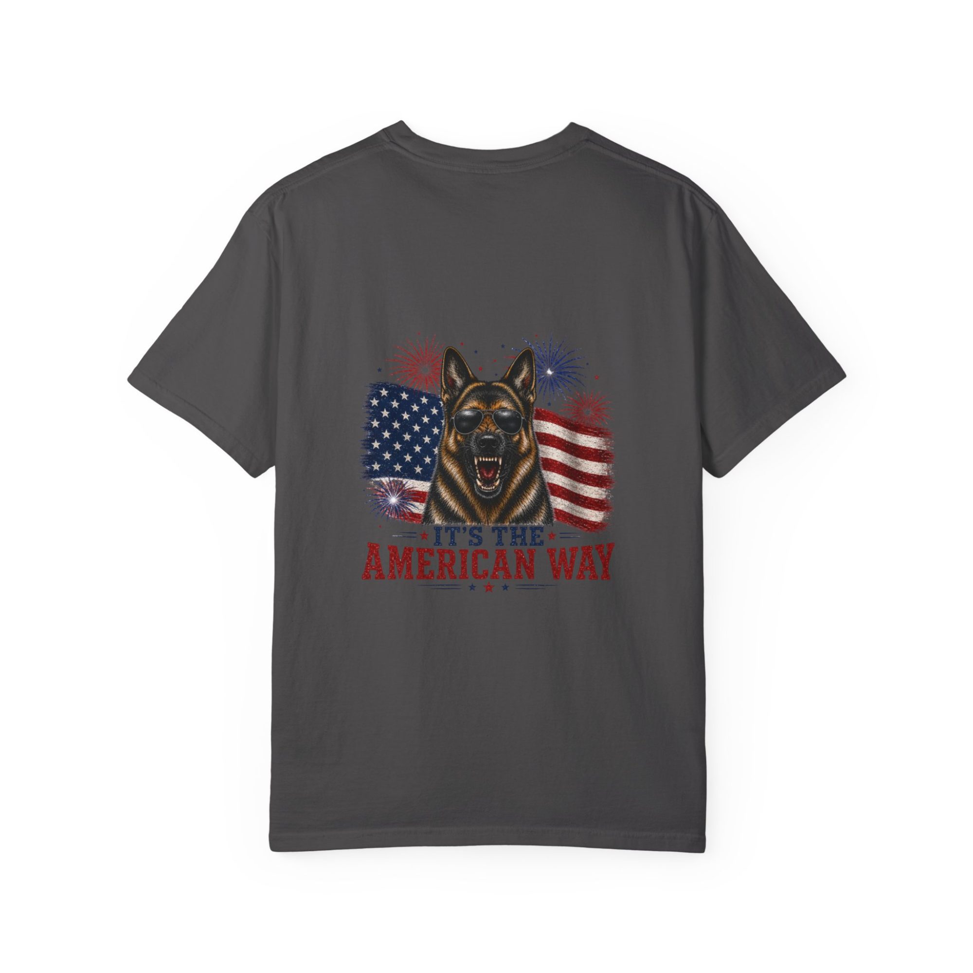 “It’s The American Way” K9 German Shepherd 4th of July Graphic Tee - Image 42