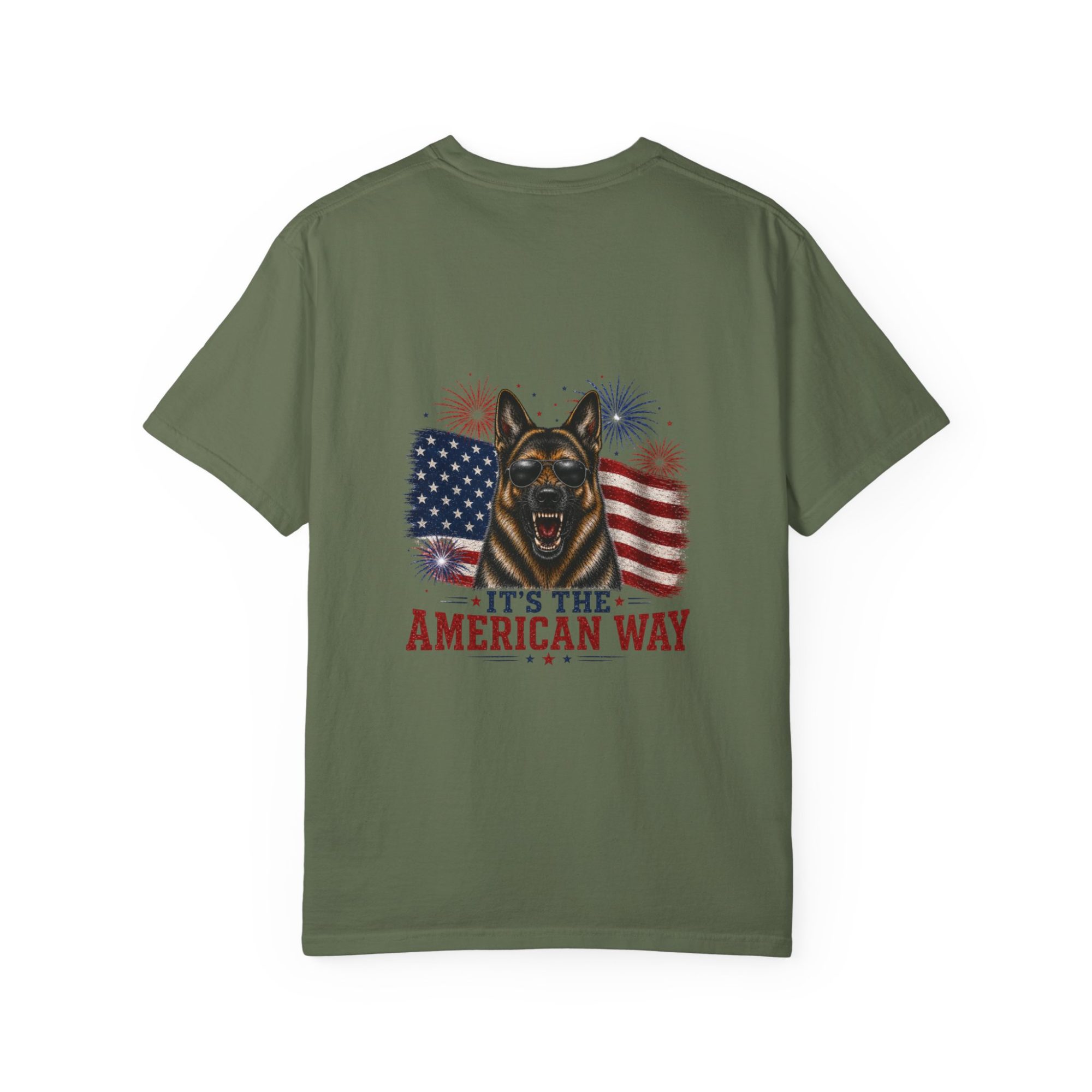 “It’s The American Way” K9 German Shepherd 4th of July Graphic Tee - Image 26