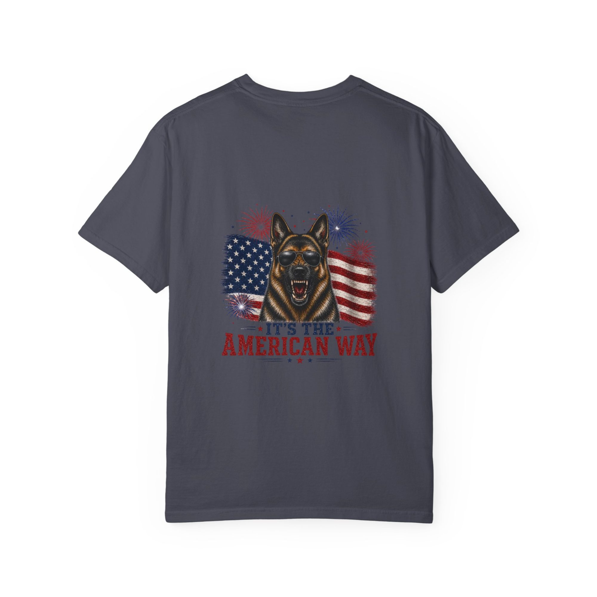 “It’s The American Way” K9 German Shepherd 4th of July Graphic Tee - Image 46
