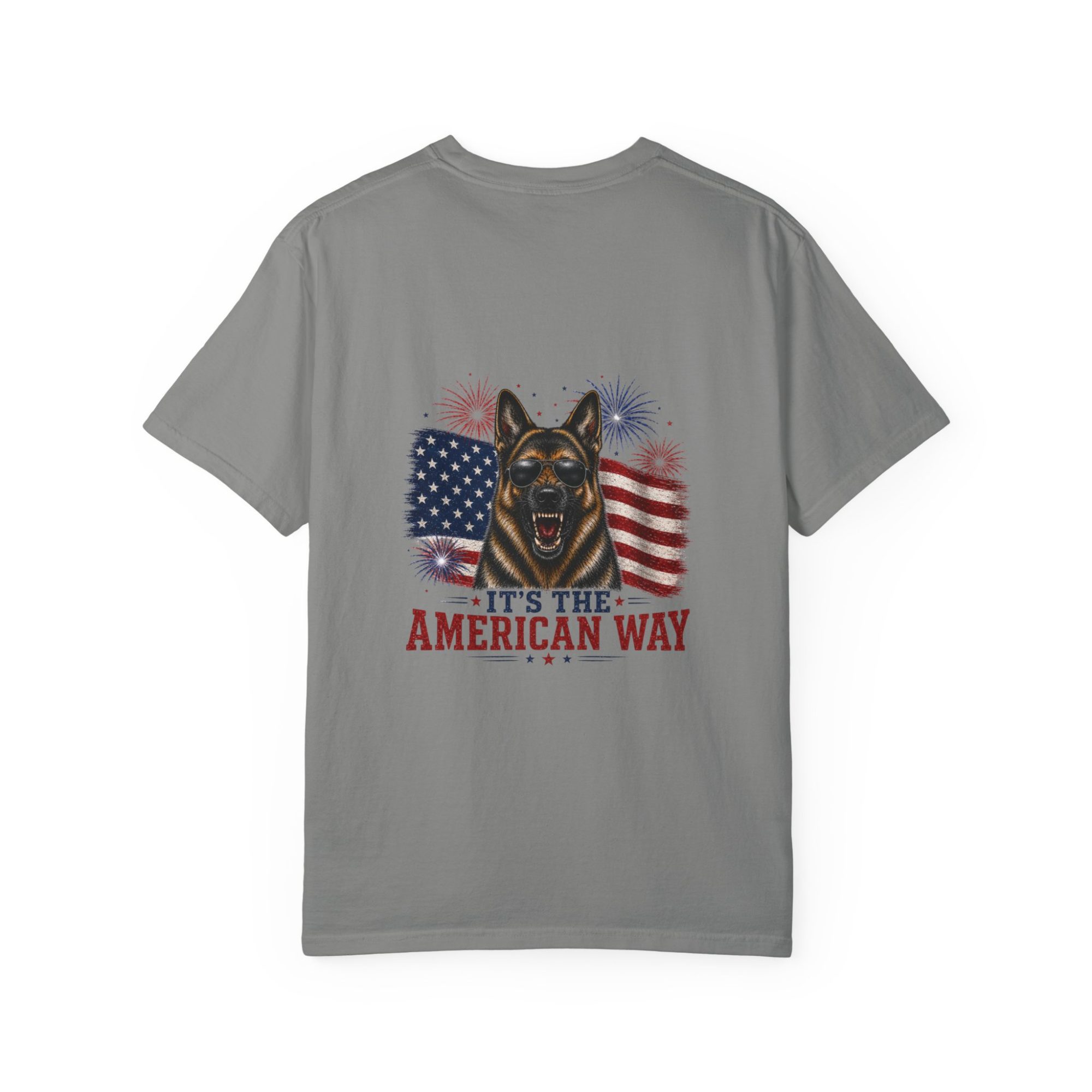 “It’s The American Way” K9 German Shepherd 4th of July Graphic Tee - Image 38