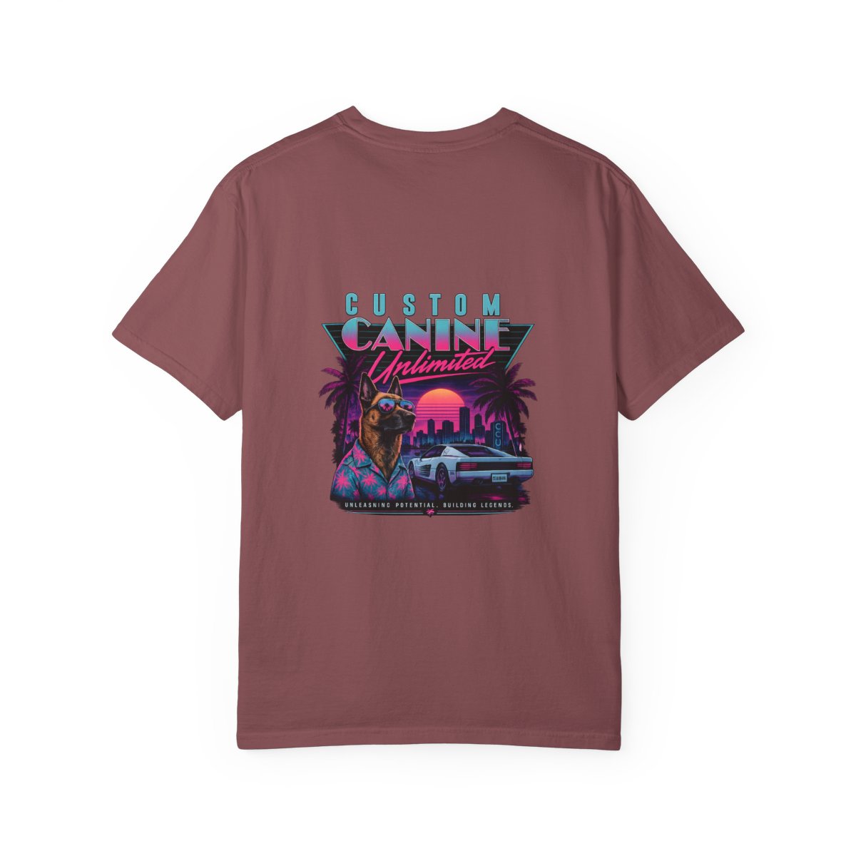 CCU Retro Dog T-Shirt — Vintage Miami Vaporwave Graphic Tee - Image 5