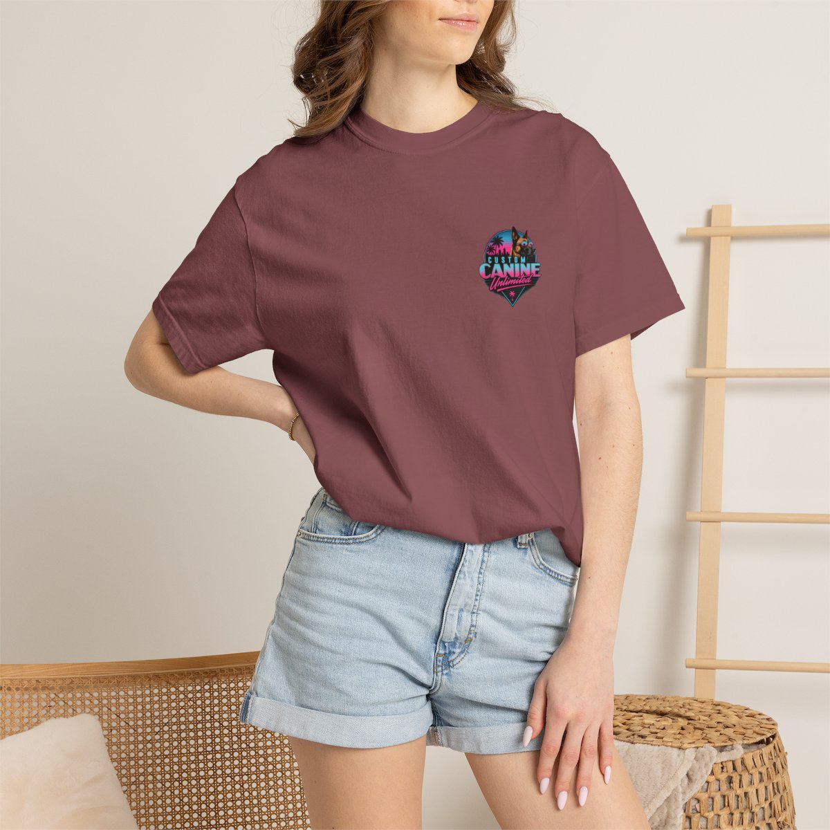 CCU Retro Dog T-Shirt — Vintage Miami Vaporwave Graphic Tee - Image 8