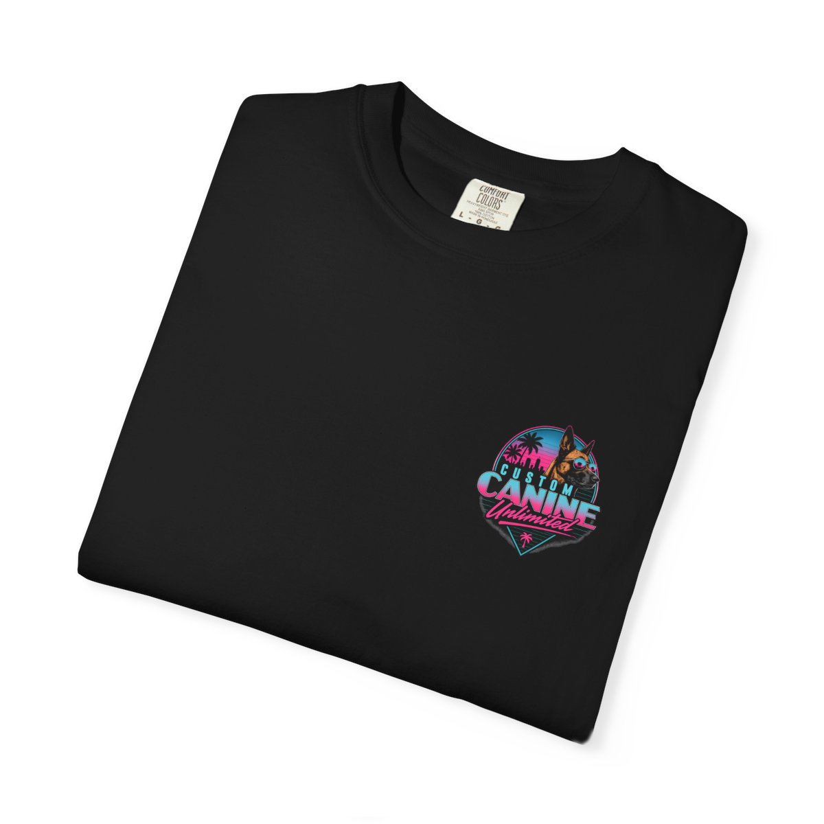 CCU Retro Dog T-Shirt — Vintage Miami Vaporwave Graphic Tee - Image 3